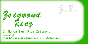 zsigmond ricz business card